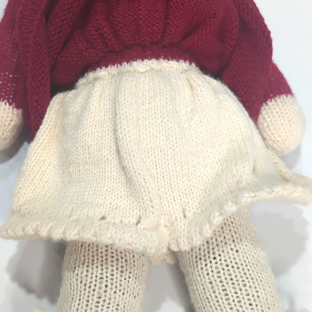 Vintage 1980's Crochet/Knit Handmade Prairie Doll Grandmother Doll